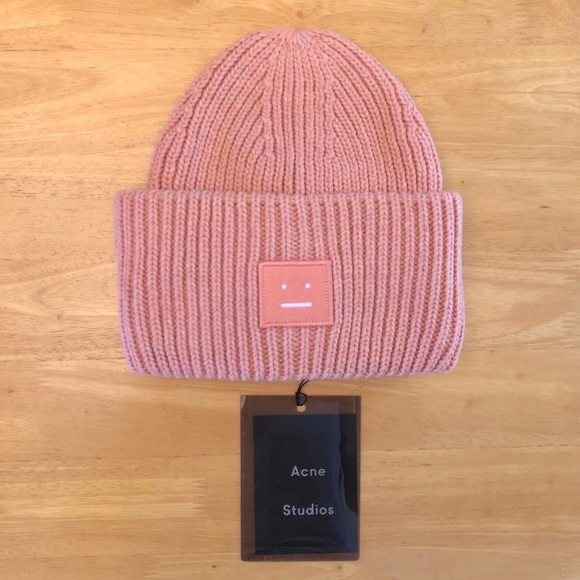 ACNE STUDIOS pink pansy face beanie - Picture 5 of 8
